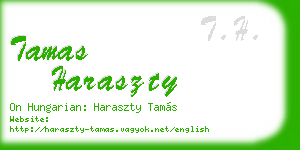 tamas haraszty business card